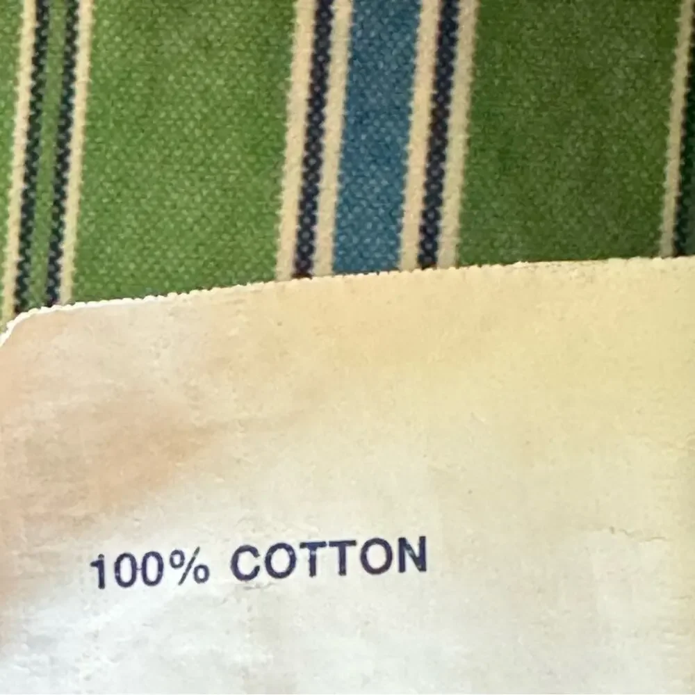 Gap Kids striped green blue long sleeve button-down shirt top size XL  b32